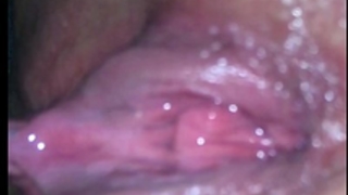 Squirting after a sex toy sextoy creampie