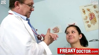 Hot czech brunette hair monika receives fingered by dad doctor