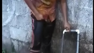 Sexy Kerala mallu legal age teen babe with obese cash bathing sneak peeking