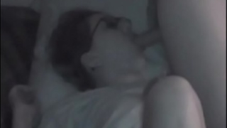 Dumb wang hungry wench woke up by a dick in her mouth...suck, bonks, takes facial